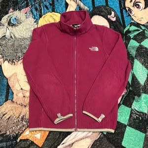 The North Face Purple Girls Zip Up Fleece Jacket Small 7/8
